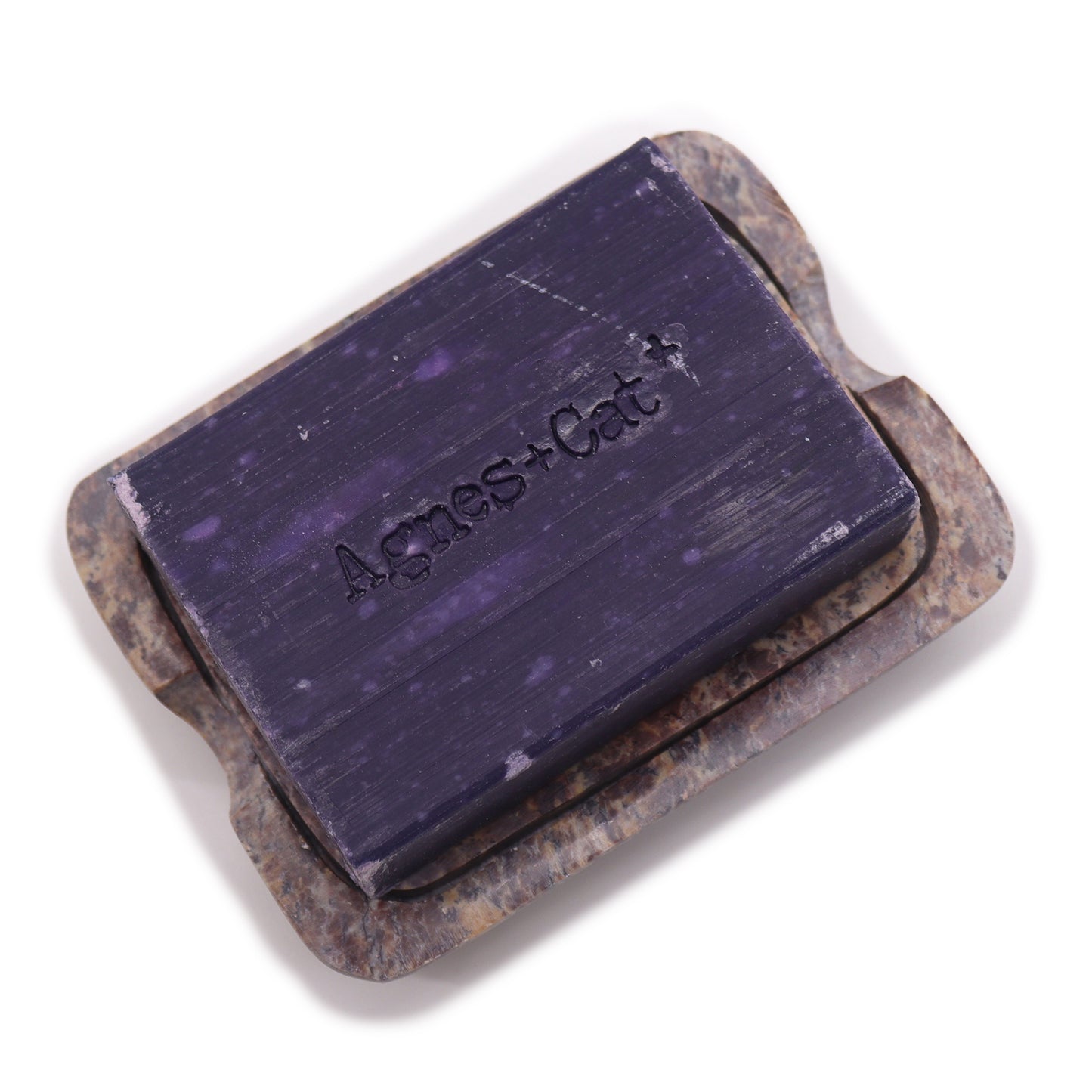Porte-savon et égouttoir en stéatite 11x8cm - Carré Classique