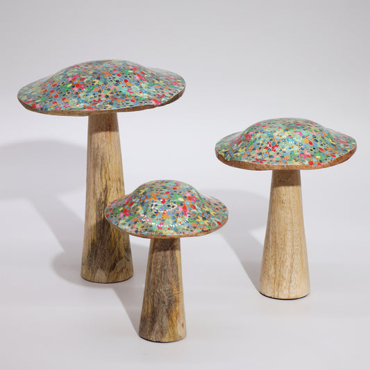 Großer Pilz – 20 cm – Mediterranes Fliesendesign
