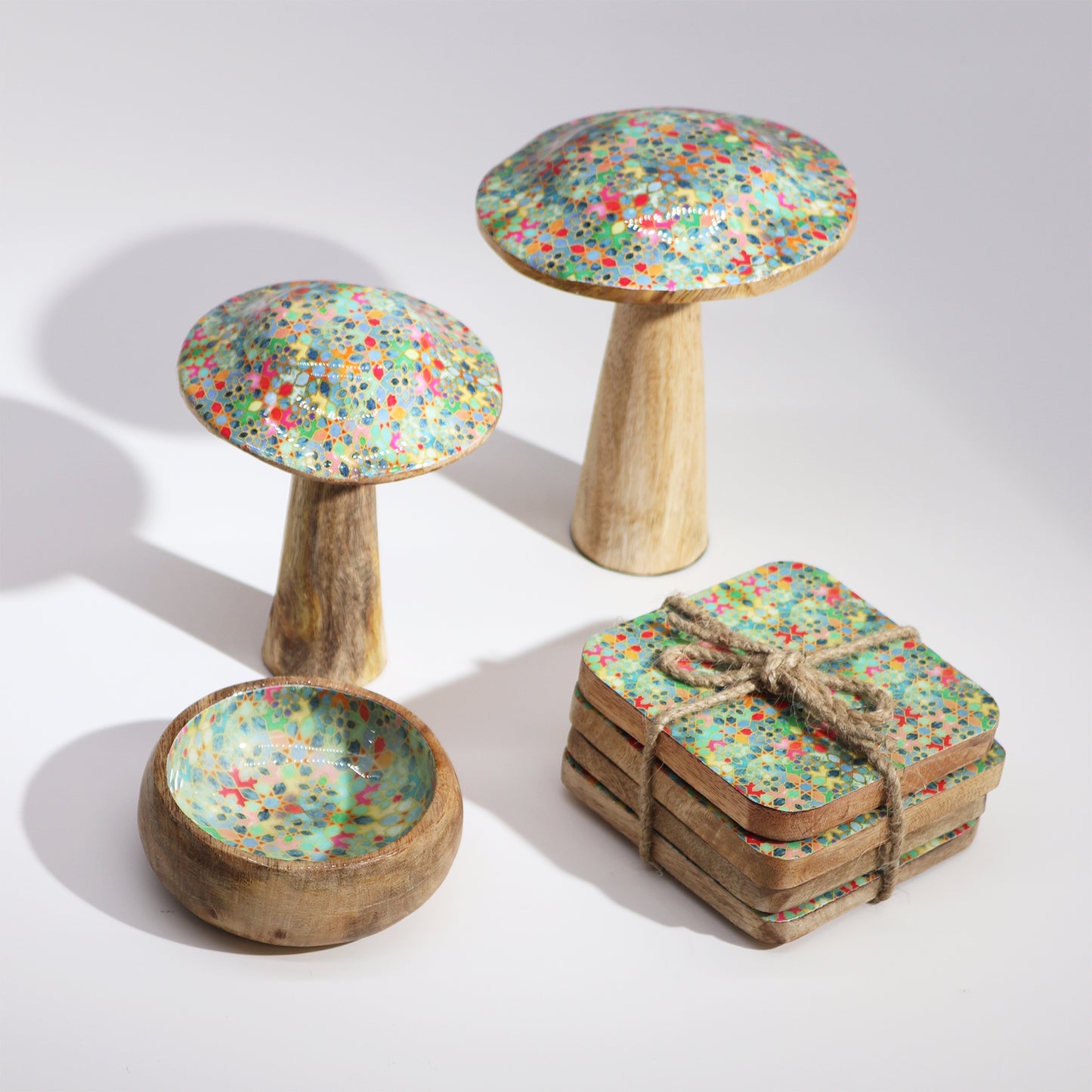 Kleiner Pilz - 10cm - Mediterranes Fliesenmuster