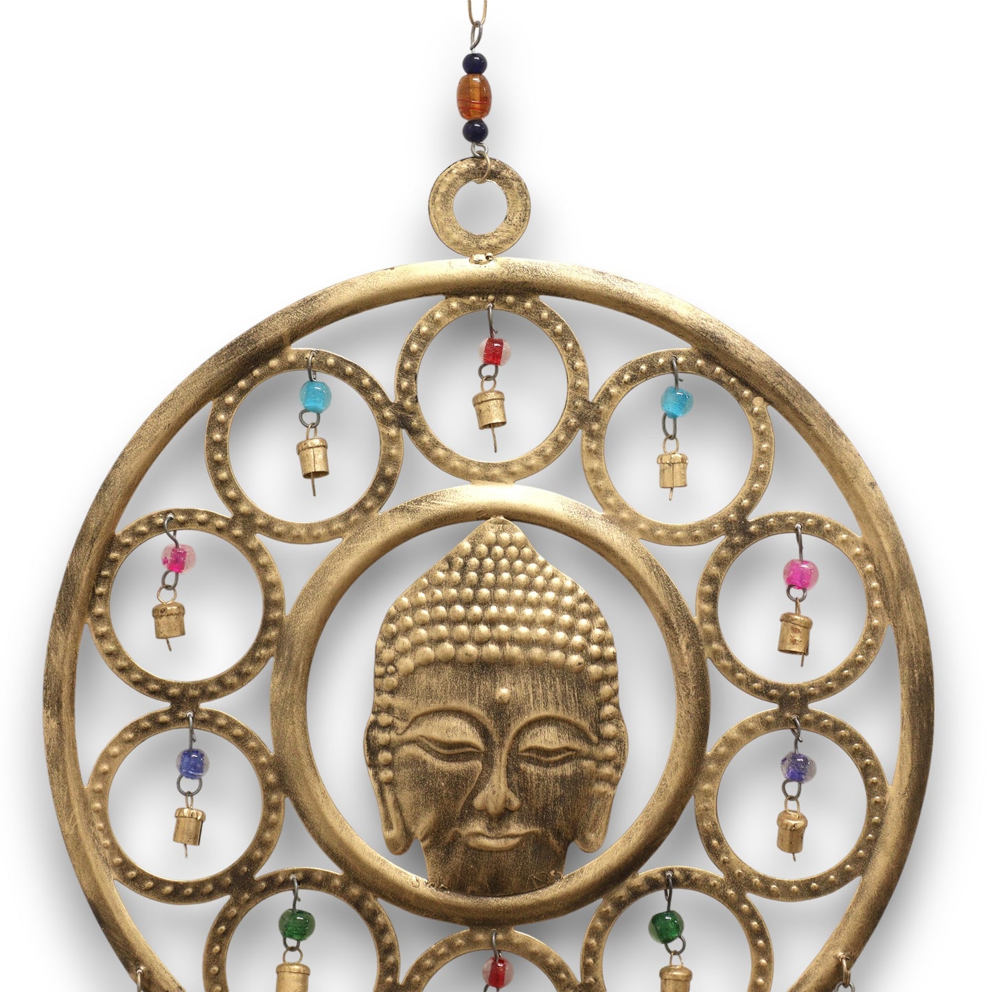 Indische Glocken - Buddha mit 15 Glocken - 36cm