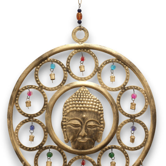 Indische Glocken - Buddha mit 15 Glocken - 36cm