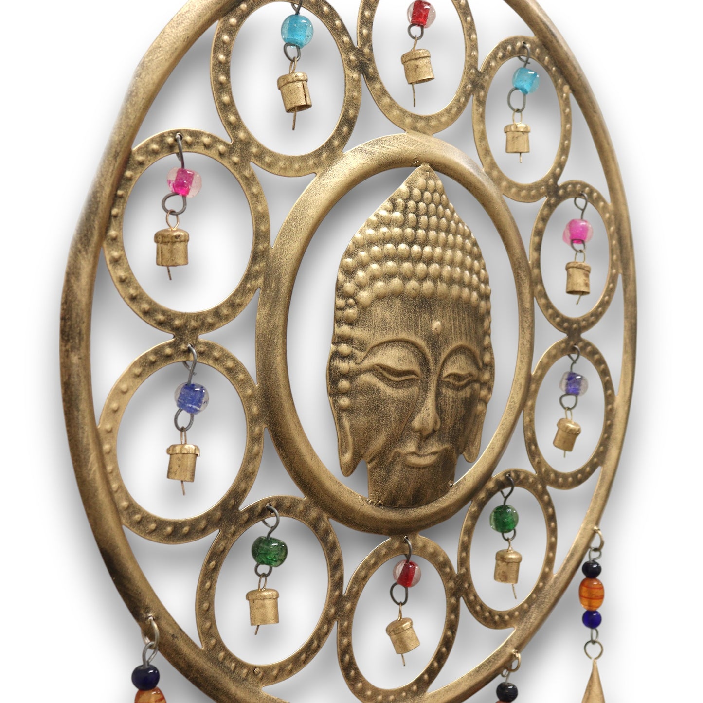 Indische Glocken - Buddha mit 15 Glocken - 36cm