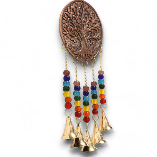 Indische Glocken - Mittlerer Lebensbaum - Chakra 5 Glocken - 10x36cm