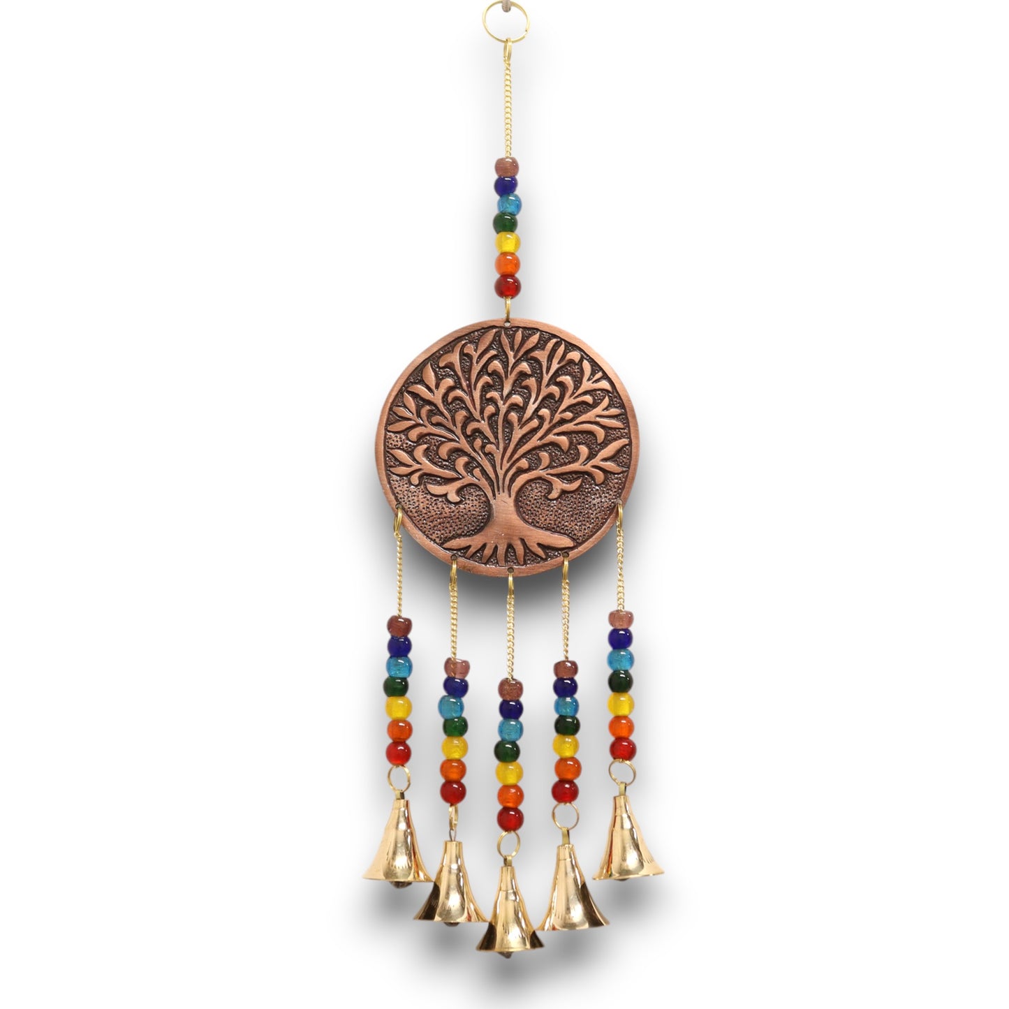Indische Glocken - Mittlerer Lebensbaum - Chakra 5 Glocken - 10x36cm