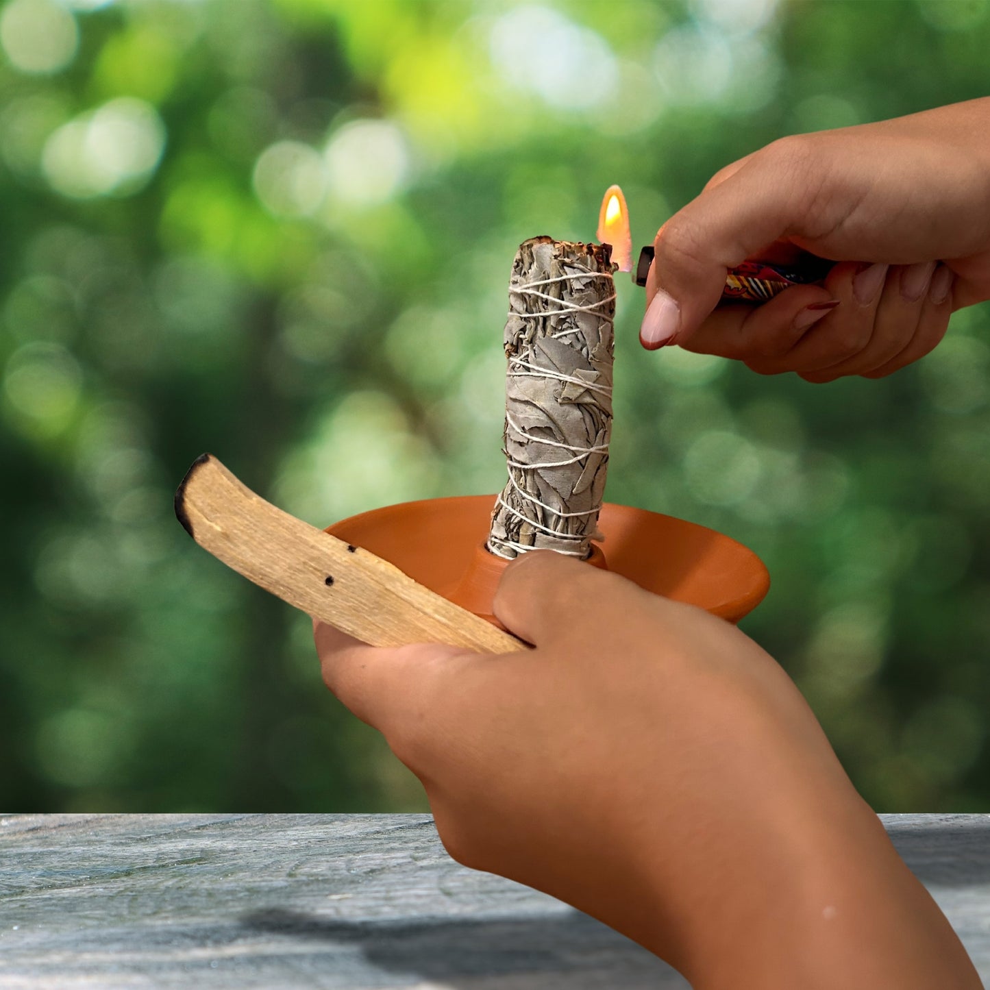 Support et paquets de brûleurs Palo Santo