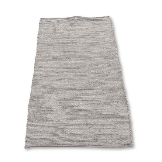 Großer handgewebter Baumwollteppich – 130 x 170 cm – Grau
