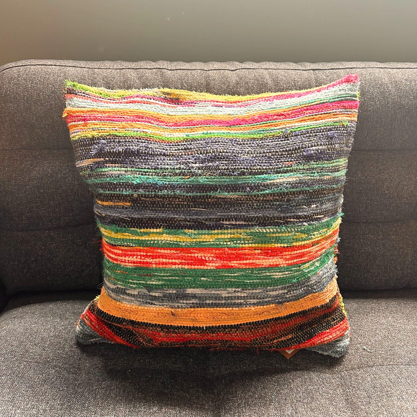 Kissenbezug aus recyceltem Teppich – 40 x 40 cm – Grün
