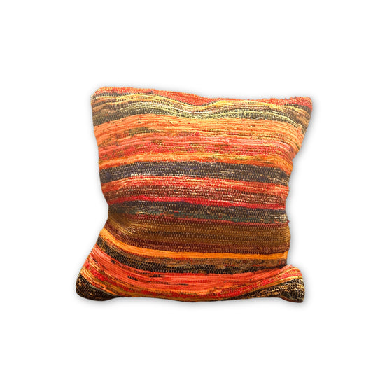 Kissenbezug aus recyceltem Teppich – 40 x 40 cm – Orange