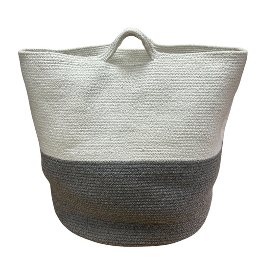 Großer Korb aus Baumwollseil 45x40cm - Grau