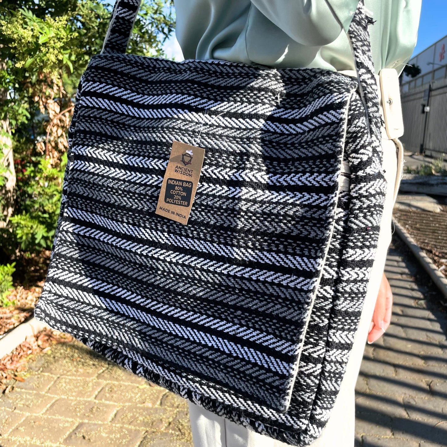 Banjar Weiche Laptoptasche - Graue Streifen