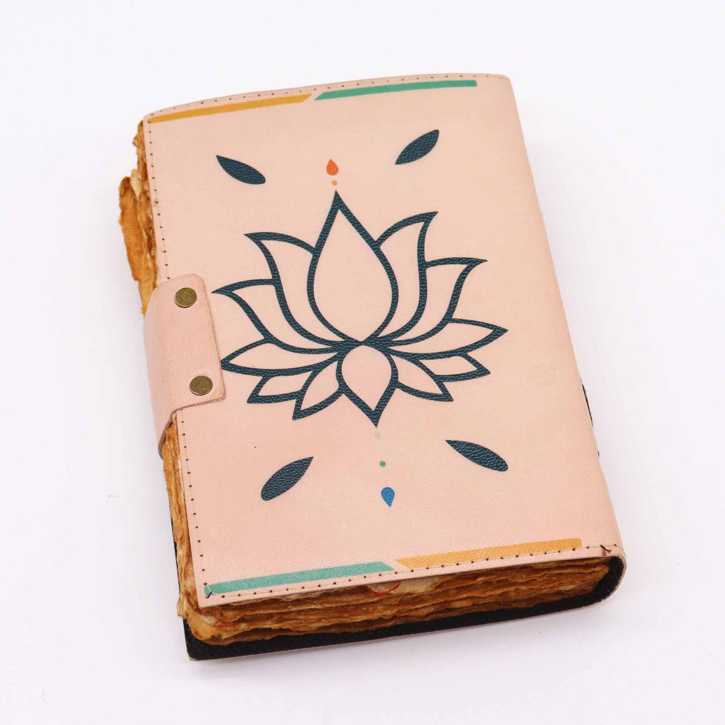 Carnet en cuir - 7 Chakras - 12,5x17,5cm