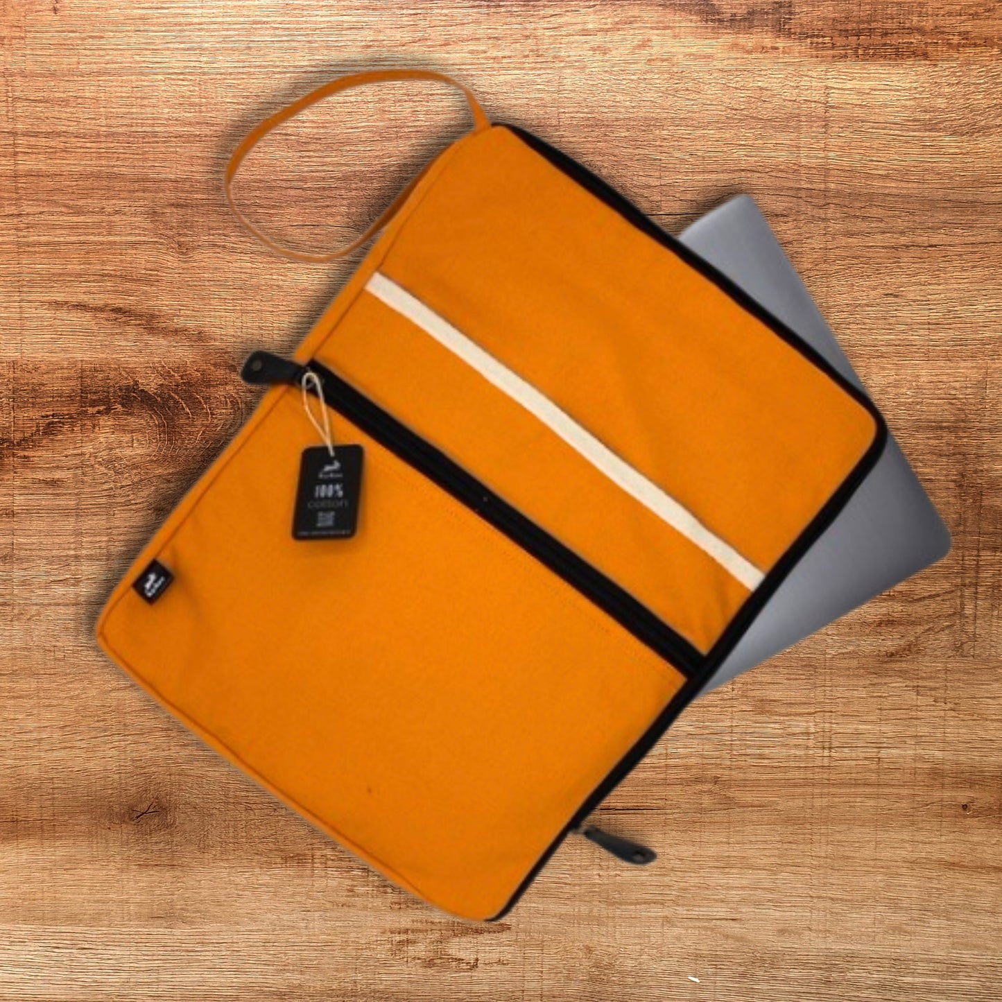 Grande housse en toile pour ordinateur portable - Orange