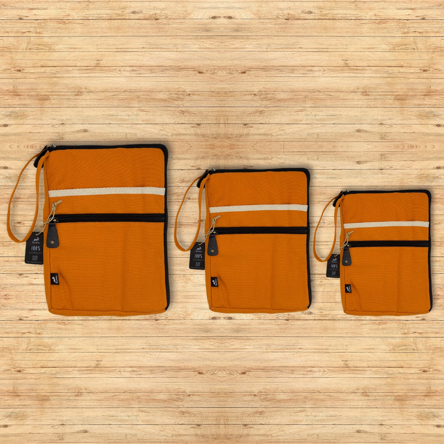 Housse pour ordinateur portable en toile Hop Hare - Orange