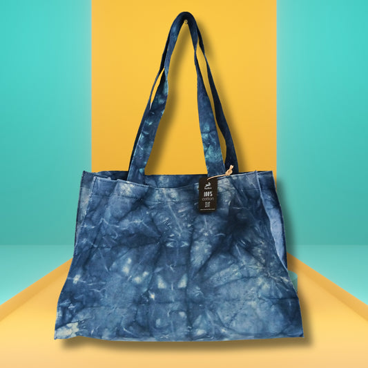 Sac à main - Effet délavé bleu profond