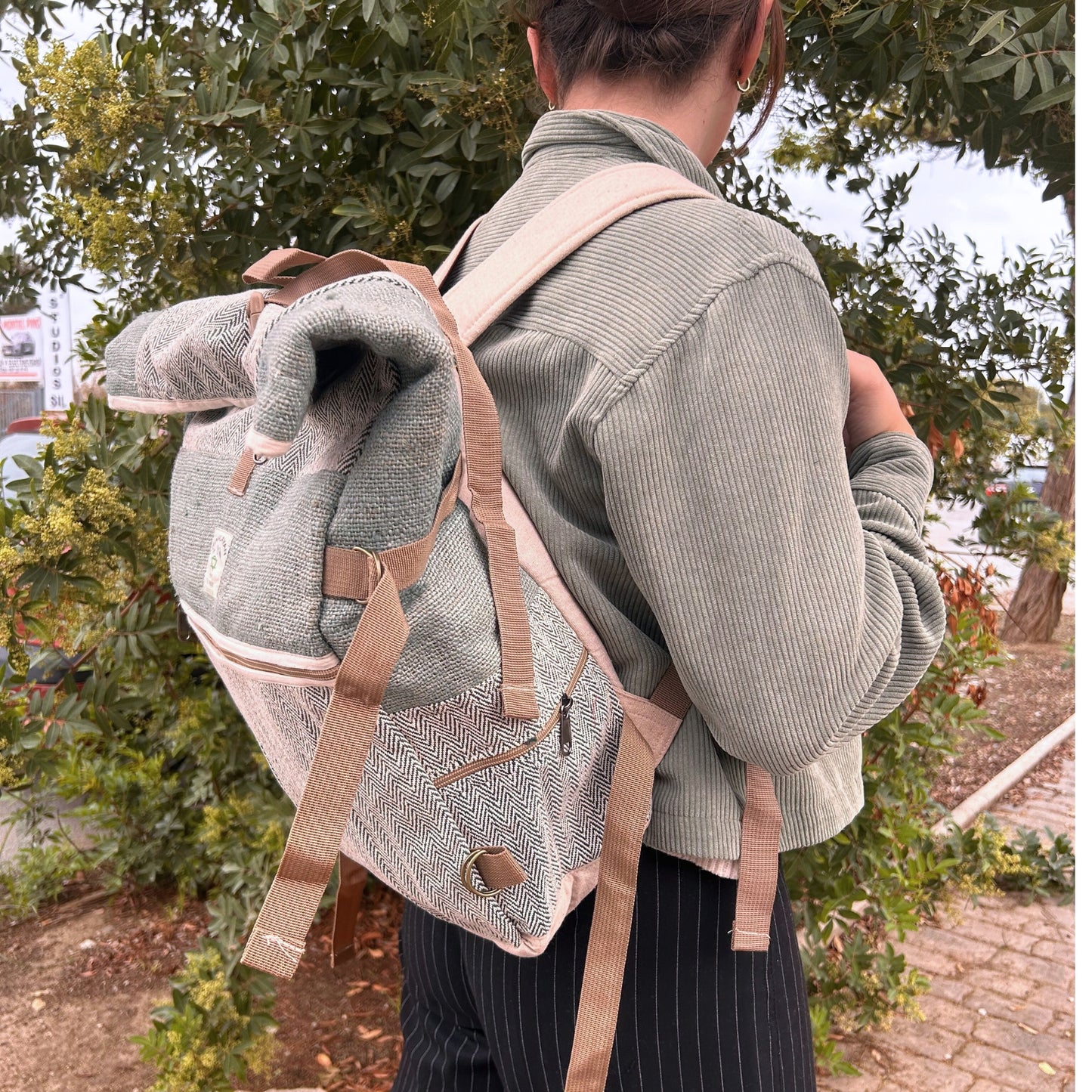 Hanf-Wanderrucksack - Sunset Orange