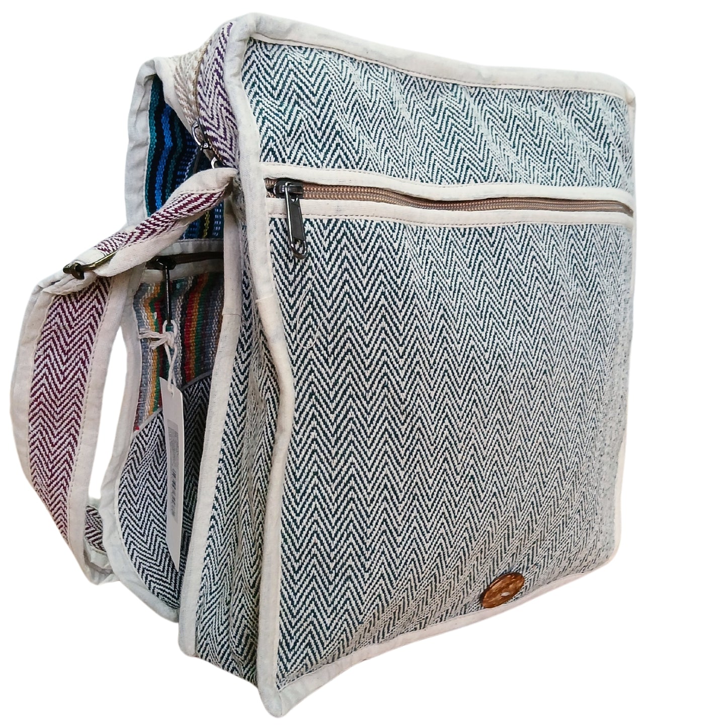 Sac messager pour ordinateur portable en chanvre - Curves