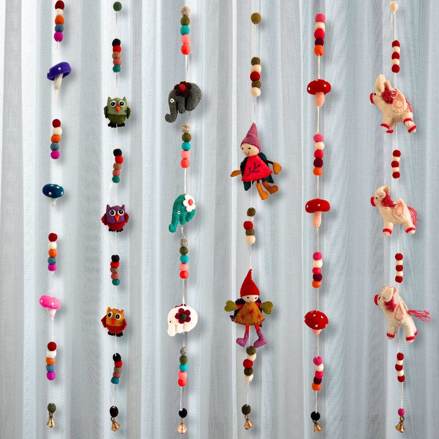 Filz-Wandbehang – Eulen (verschiedene Farben)