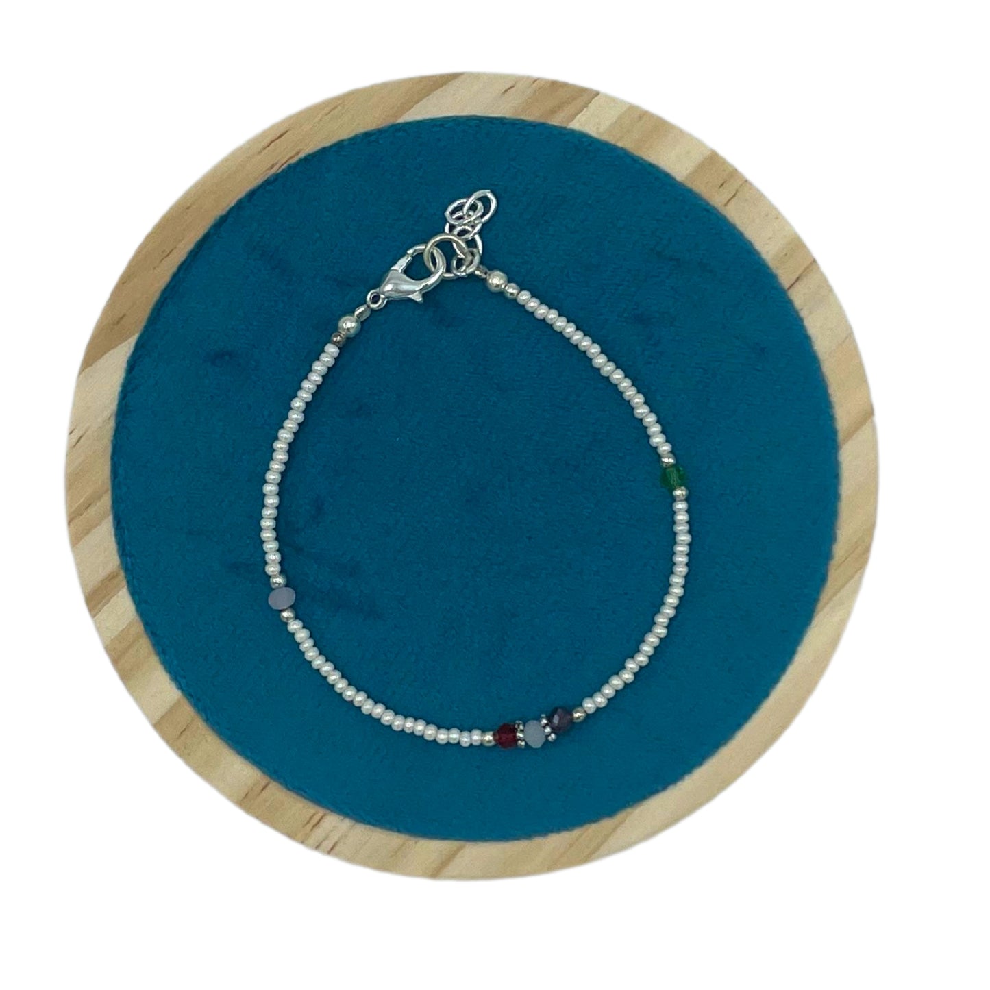 Nepalesisches Armband aus extrafeinen Edelsteinen - Perlen und geschnitzte Perlen