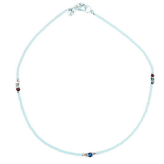 Collier en pierres précieuses extra-fines du Népal - Perles et perles sculptées
