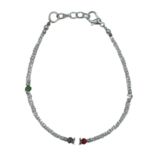 Bracelet népalais en pierres précieuses extra-fines - Perles et perles sculptées