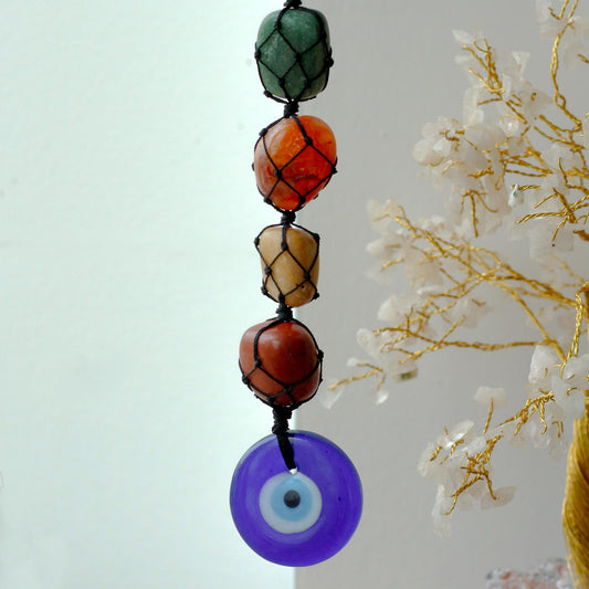 Pendentif en pierre de chakra - Mauvais œil