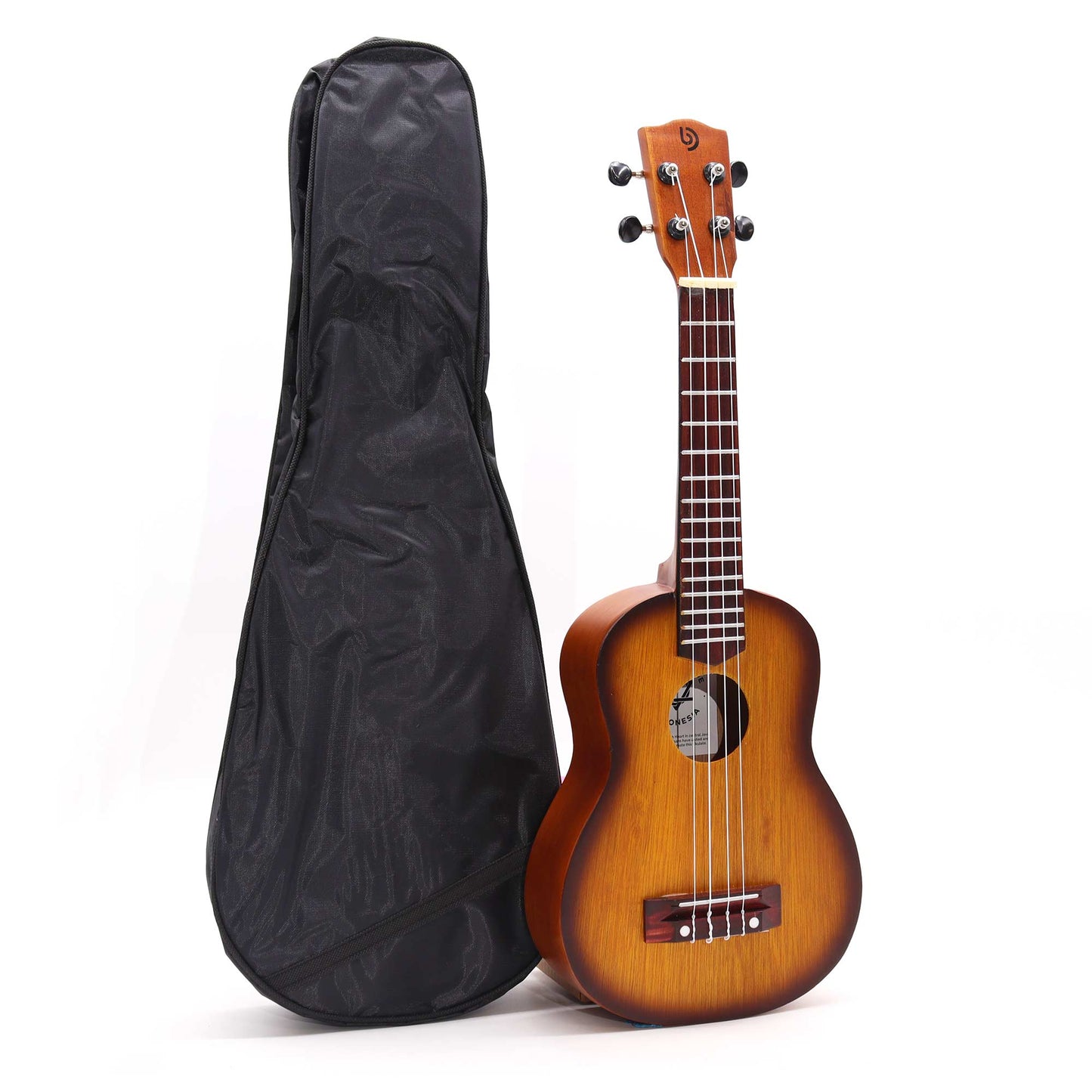 Ukelele Artesanal - Acabado Sunburst Naranja (4 Cuerdas)