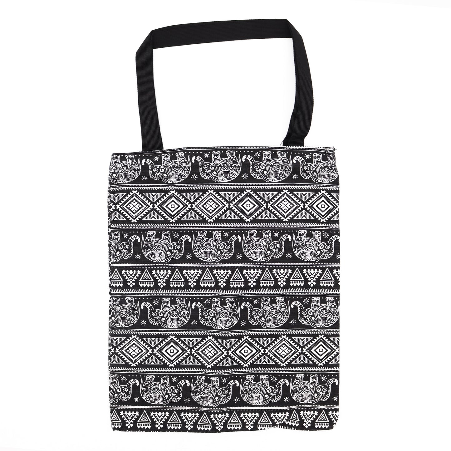 Bolsa Tote Clásica con Cremallera (Motivo Elefantes) 40x34cm