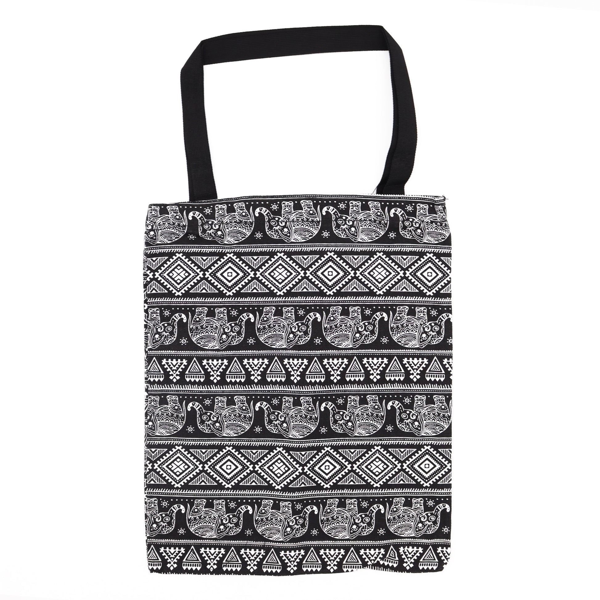Bolsa Tote Clásica con Cremallera (Motivo Elefantes) 40x34cm