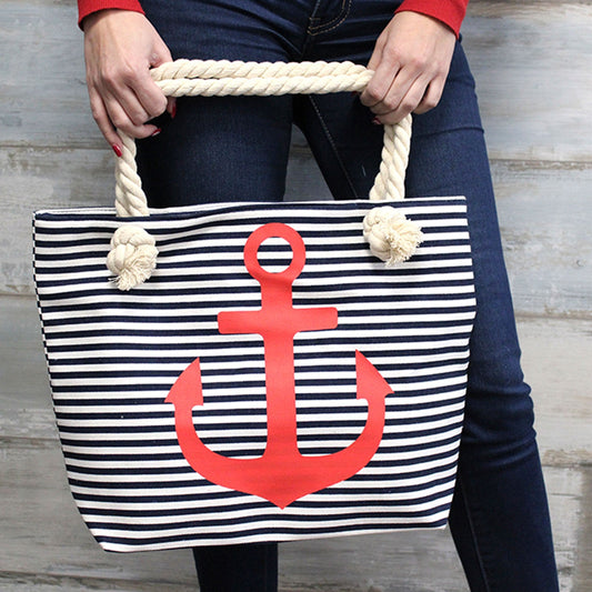 Sac cabas avec anse en corde - ananas tropicaux