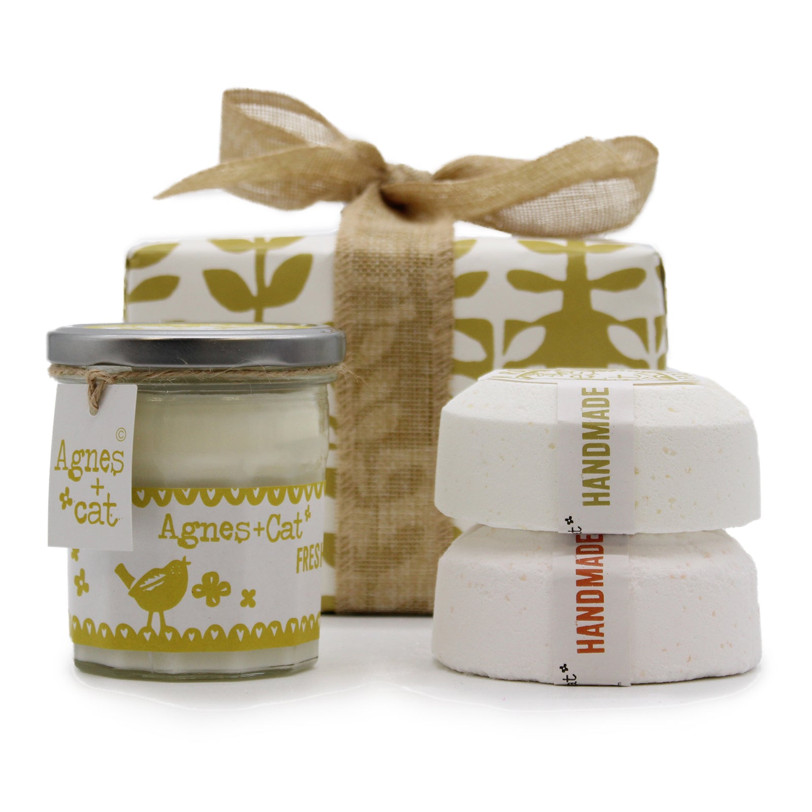 Set de Regalo: Bombas de baño de Clementina & Mor. Roll + Vela de Cítricos frescos