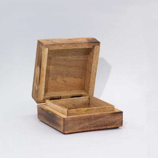 Kleine quadratische emaillierte Schachtel 10x10x4,2cm - Auge - HOP HARE