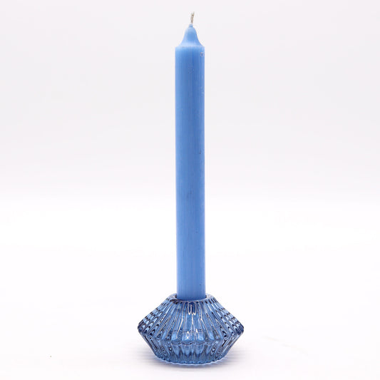 Wendbarer Kerzenhalter/Teelichthalter mit Blumendesign - Blau