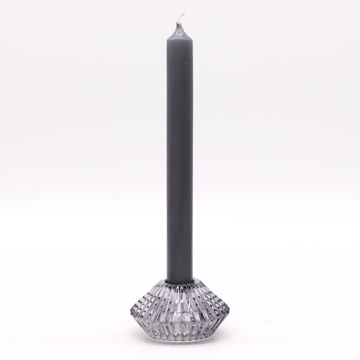 Wendbarer Kerzenhalter mit Blumendesign für Abendessen/Teelichter - Mitternachtsgrau