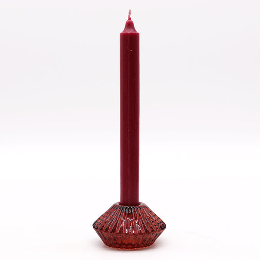 Wendbarer Kerzenhalter für Abendessen/Teelichter mit Blumendesign – Vampirrot