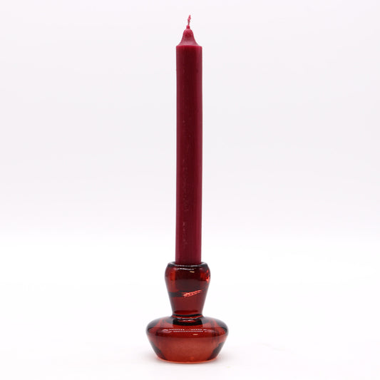 Wendbarer Kerzenhalter mit Pilzmotiv/Teelichthalter – Vampirrot