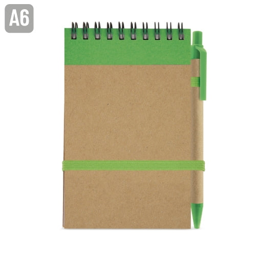 BLOC DE NOTAS CON BOLIGRAFO RECICLADO "MAEL"