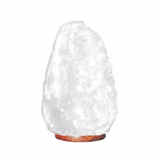 Lámpara de Sal del Himalaya de Cristal de Roca - & Base apx 8-10kg
