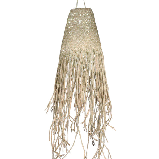 Abat-jour suspendu tressé naturel Doum - 20 x 15 cm
