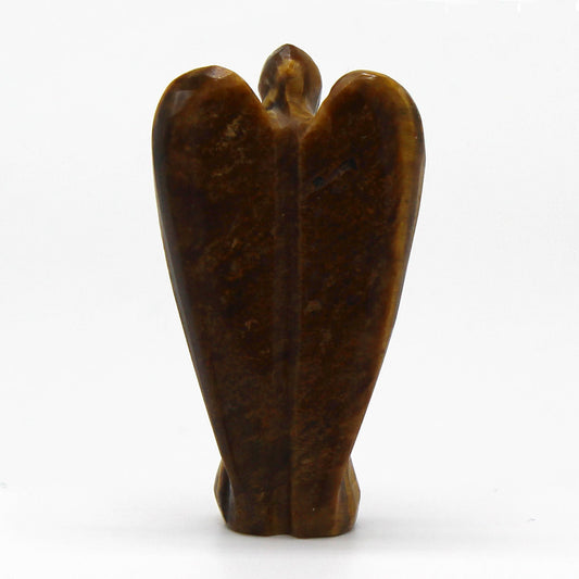 Ange en pierre précieuse sculpté à la main - Œil de tigre