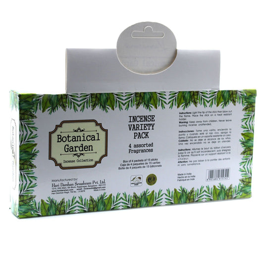 Coffret cadeau d'encens Jardin botanique - 4 parfums assortis