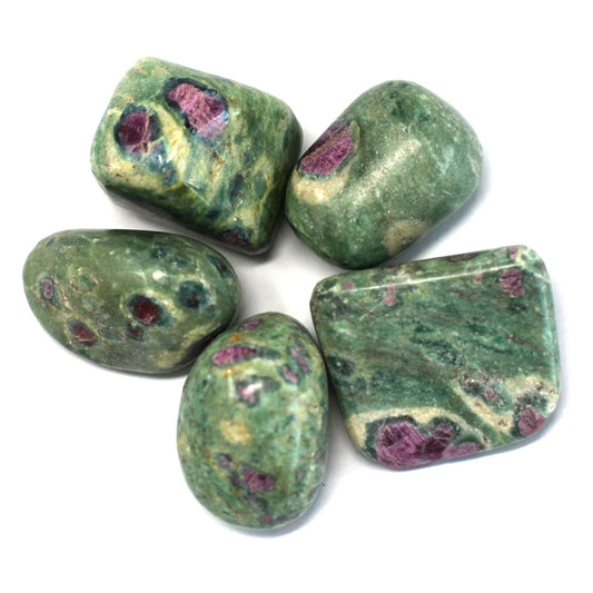 Pierres roulées de qualité supérieure - Rubis avec fuchsite