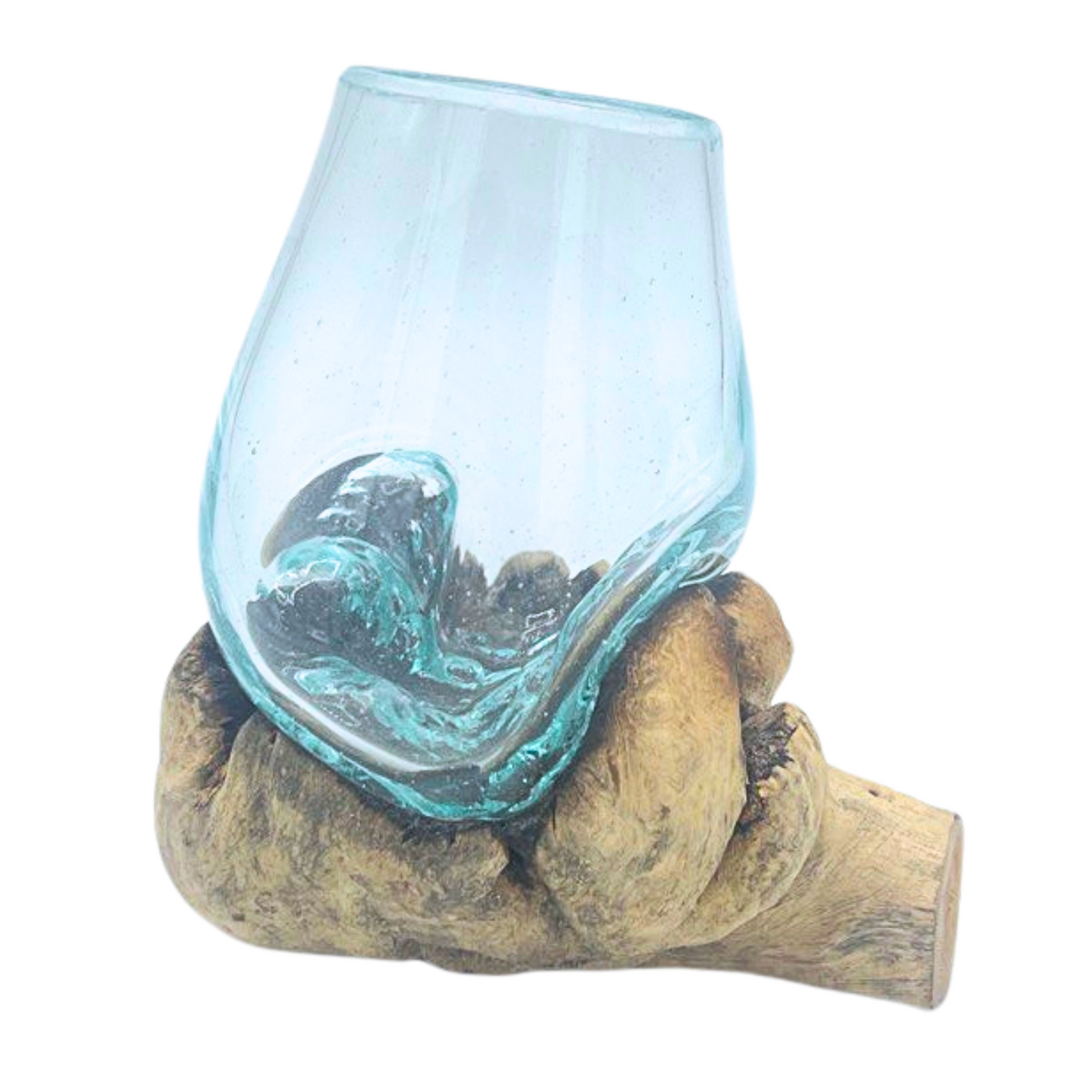 Verre fusionné sur bois - Rare - Grand