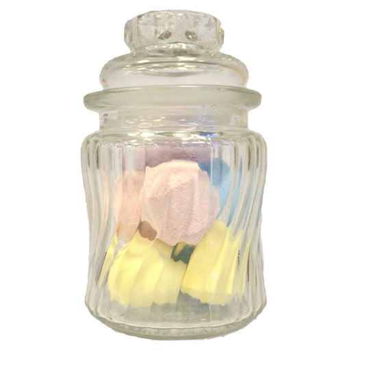 Boîte de pots de bonbons avec des lignes tourbillonnantes
