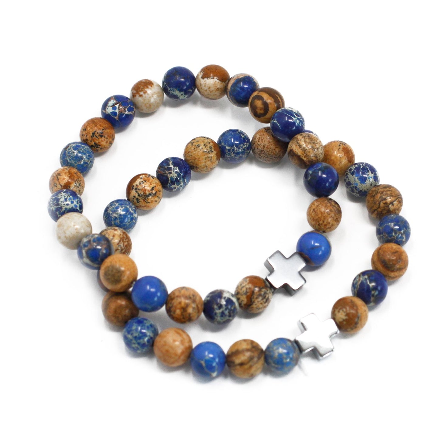 2 bracelets en pierres précieuses - Arc-en-ciel