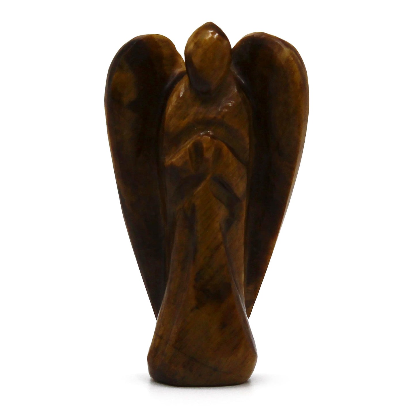 Ange en pierre précieuse sculpté à la main - Œil de tigre
