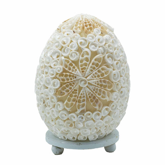 Lampe coquillage Boho - Coquillage ovale - 15 cm