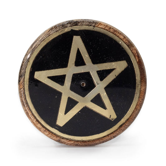 Or et noir sur bois de manguier - Pentagone