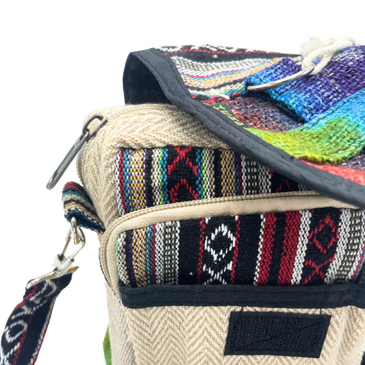 Sac bandoulière en chanvre teint
