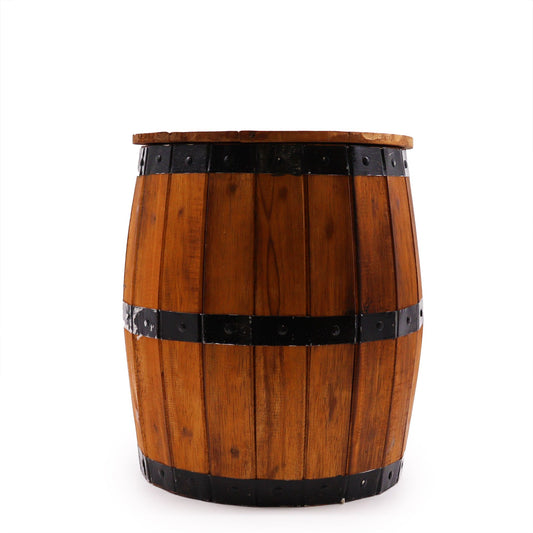 Tabouret et porte-parapluie en forme de tonneau de bière - Naturel