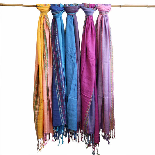 Foulards Varanasi - 22x72cm - Turquoise tantrique